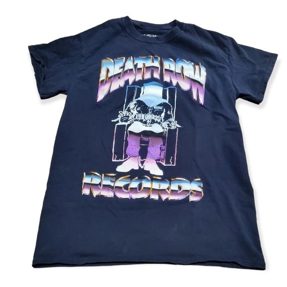 Unisex Death Row Records Chrome Chair T-shirt Navy M - Picture 5 of 6
